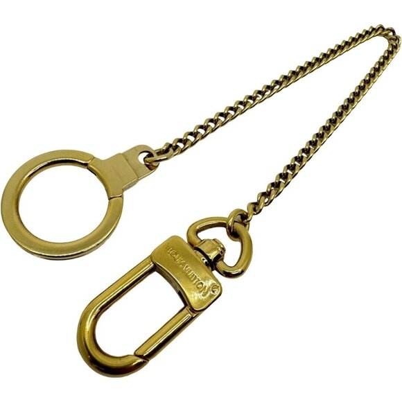 Authentic LOUIS VUITTON Chenenne Anocle key ring M58021 Gold Metallic #36635391 - Picture 1 of 8
